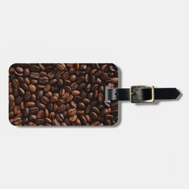 coffee beans luggage tag (Front Horizontal)