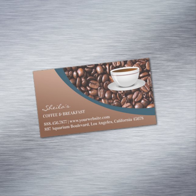 Coffee Beans Magnetic Business Card (In Situ)