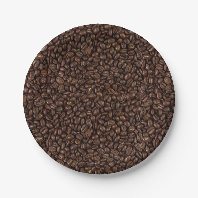 Coffee Beans Paper Plate (Front)