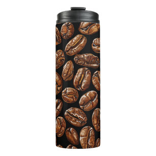 Coffee beans pattern Barista Gift Thermal Tumbler
