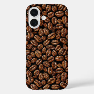 Coffee beans pattern iPhone 16 case