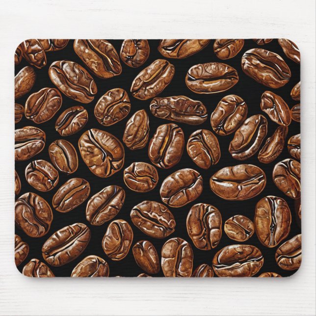 Coffee beans pattern mouse mat (Front)