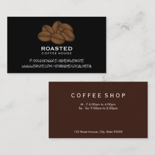 Coffee Beans Pile   Cafe  Business Card