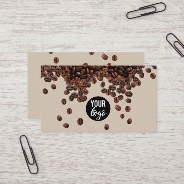 Coffee Beans Professional Business Logo Card (Front/Back In Situ)