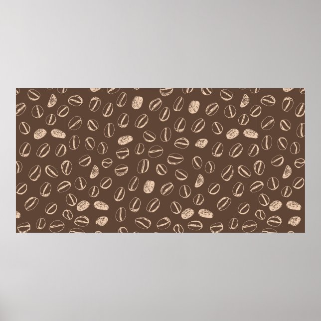 Coffee beans restaurant hand drawn cartoon doodle  poster (Front)