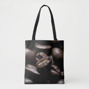 Coffee beans roasted food coffee tote bag