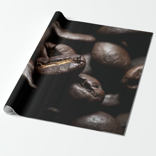 Coffee beans roasted food coffee wrapping paper (Unrolled)