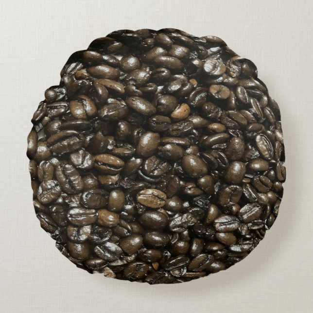 Coffee Beans Round Cushion (Front)