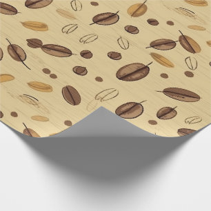 Coffee Beans Rustic Vintage Pattern No1 Wrapping Paper
