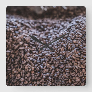 Coffee Beans Square Wall Clock