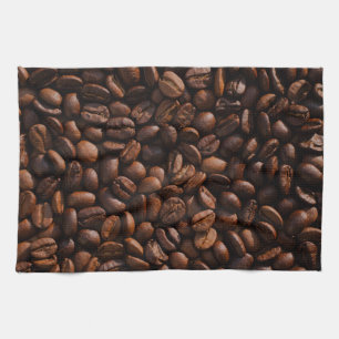 coffee beans tea towel