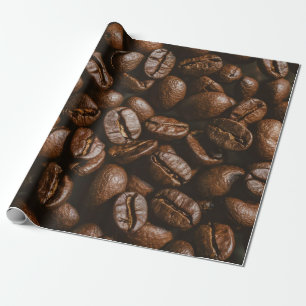 Coffee beans texture pattern wrapping paper