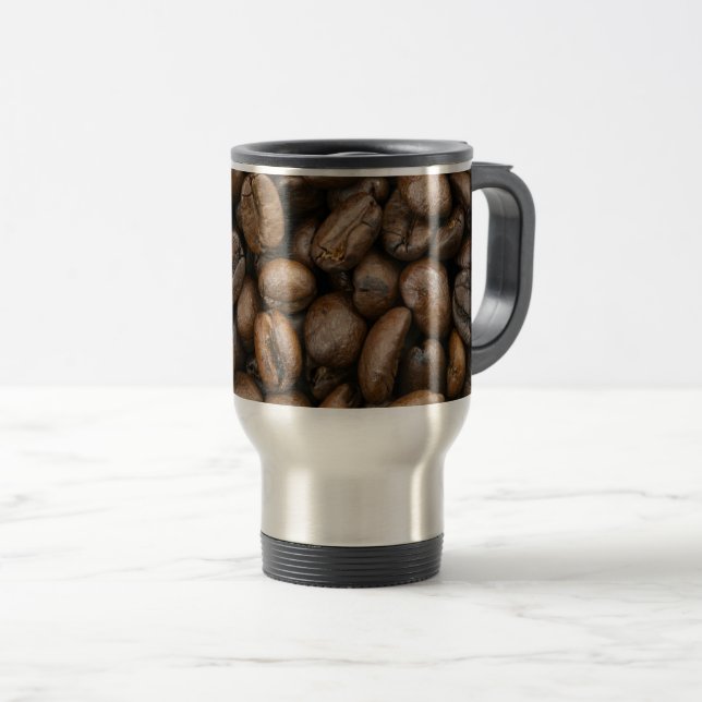 Coffee Beans Travel Mug (Front Right)