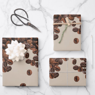 Coffee Beans  Wrapping Paper Sheet