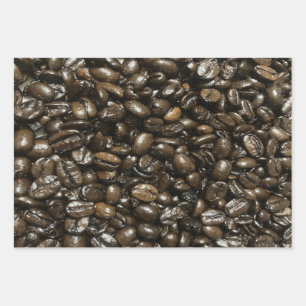 Coffee Beans Wrapping Paper Sheet