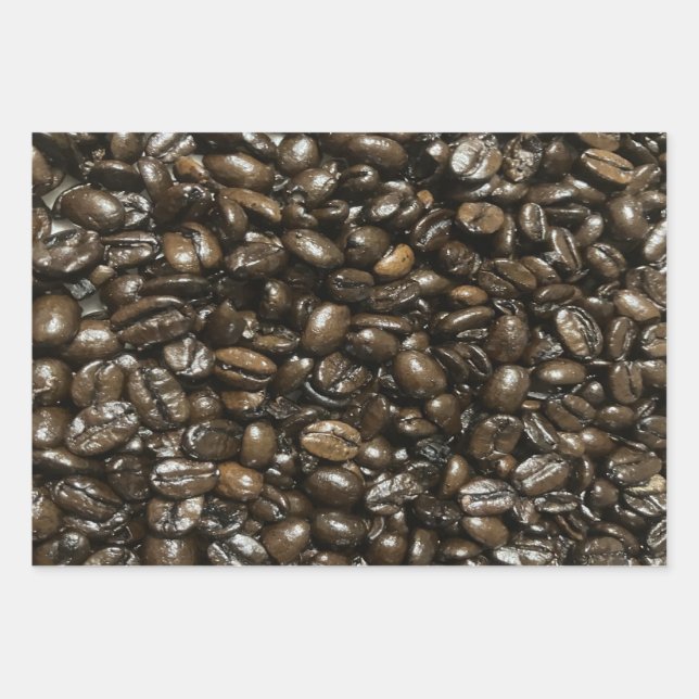 Coffee Beans Wrapping Paper Sheet (Front)
