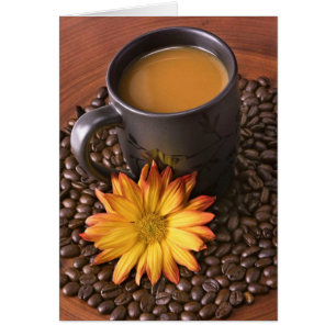 Coffee Beans & Yellow Daisy