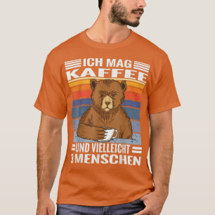 Coffee bear saying likes coffee and 3 people T-Shirt
