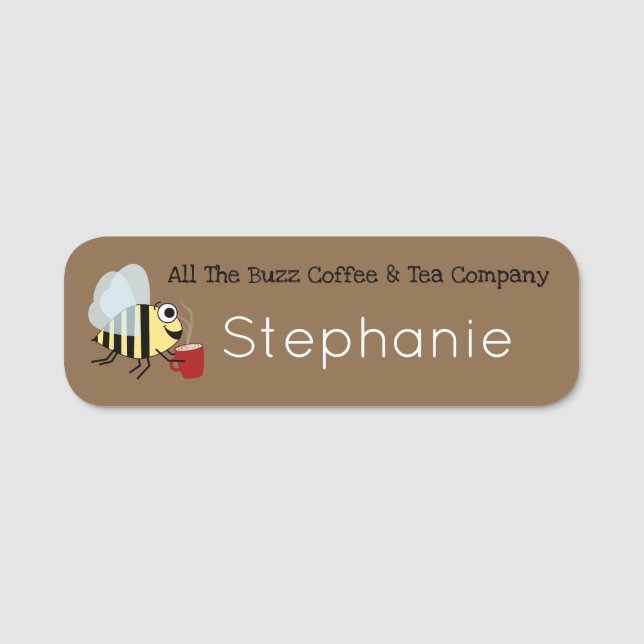 Coffee Bee Name Tag (Front)