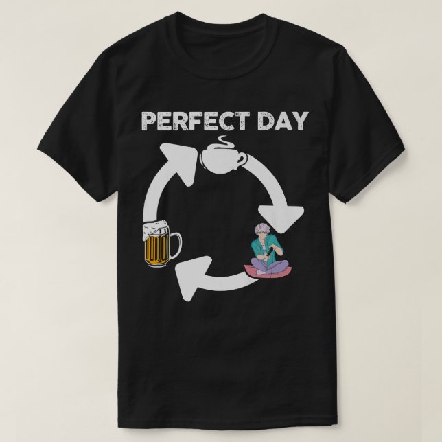 Coffee Beer Anime Premium T-Shirt (Design Front)