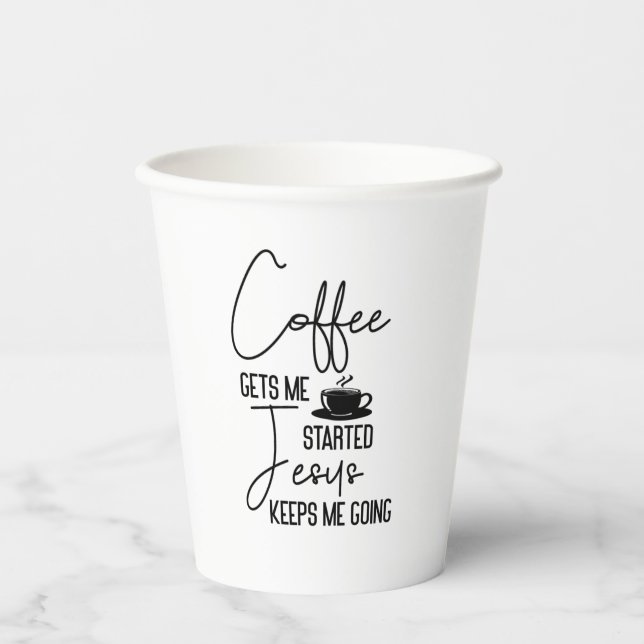  Coffee Bible Life Quote Paper Cups (Front)