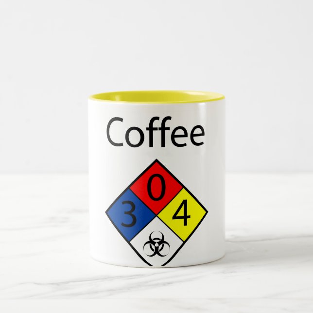 Coffee Biohazard MSDS Two-Tone Coffee Mug (Center)