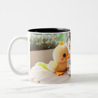 coffee birds Two-Tone coffee mug