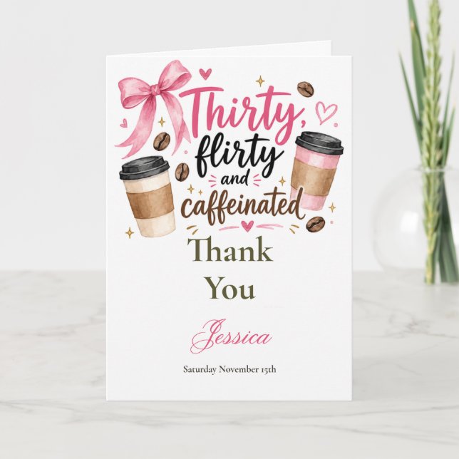 Coffee Birthday Invitation (Front)