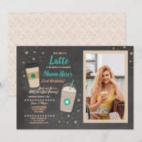 Coffee Birthday Latte Cafe Shop Chalk Photo Chalk