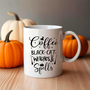 Coffee Black Cats Witches and Spells Mug