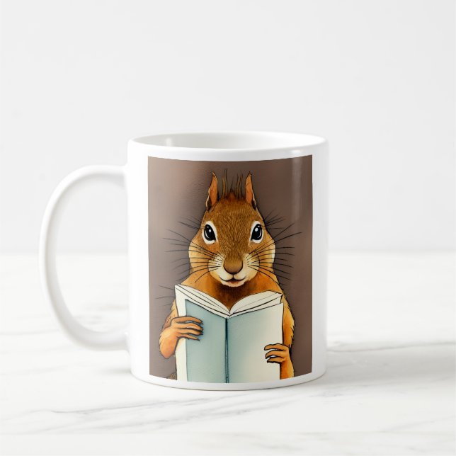 Coffee, Books and Squirrels  Coffee Mug (Left)