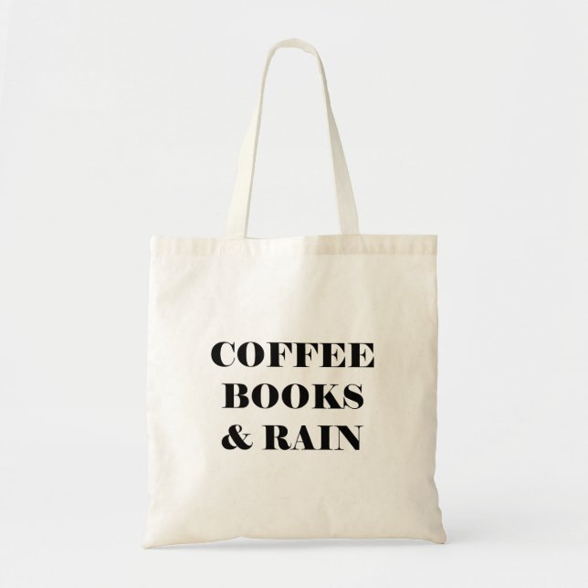 Coffee books & rain tote bag (Front)