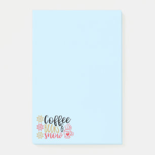 Coffee Books Snow Post-it Notes