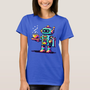 Coffee Bot: 8-Bit Robotic Barista T-Shirt