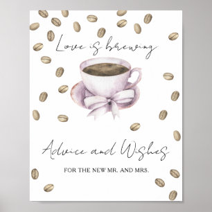 Coffee bow - Advice and Wishes for Newlyweds Poster