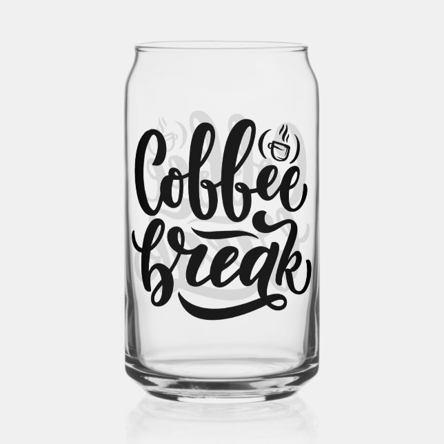 Coffee Break Club Can Glass (Front)