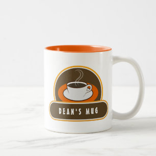 Coffee Break Coffee Cup White Orange Cafe Mugs