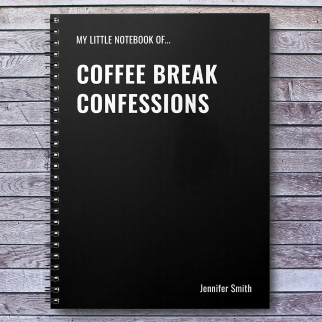 Coffee Break Confessions Funny Office Notebook (Creator Uploaded)