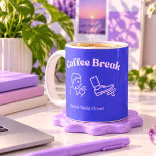Coffee Break/Coughy Brake - Personalised  Funny  Mug