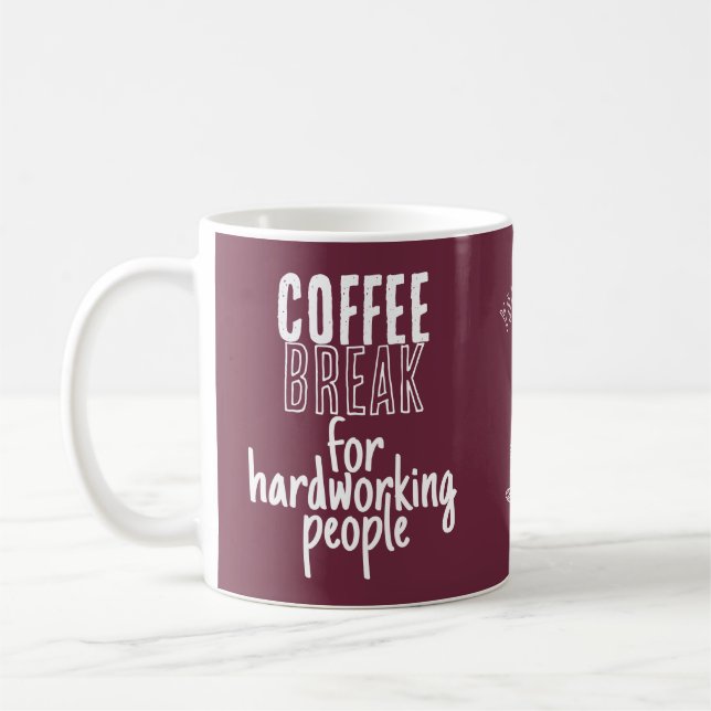 Coffee Break – Great Ideas – Burgundy  Coffee Mug (Left)