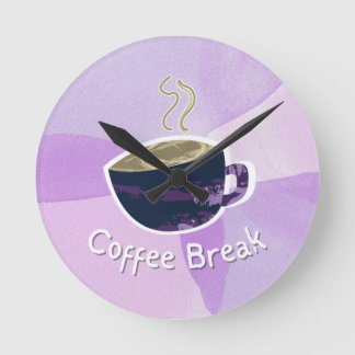 Coffee Break Round Clock