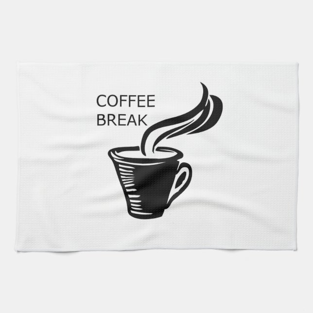 Coffee Break Tea Towel (Horizontal)