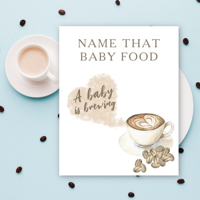 Coffee brewing baby shower Baby food game Poster (Creator Uploaded)