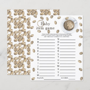 Coffee brewing Baby shower Baby Item Game