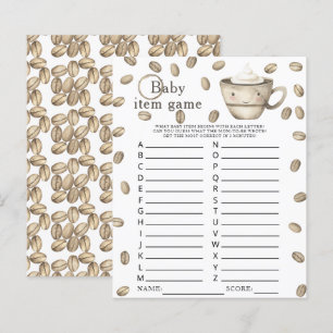 Coffee brewing Baby shower Baby Item Game