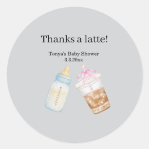 Coffee brewing Baby shower Classic Round Sticker