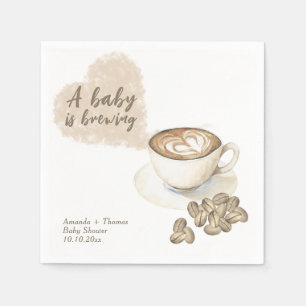 Coffee brewing Baby shower Napkin