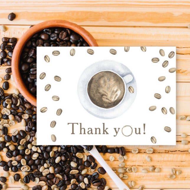 Coffee brewing Baby shower Thank you  Card (Creator Uploaded)