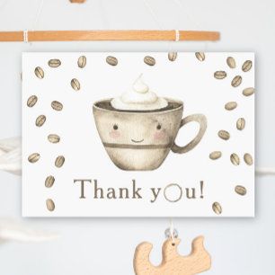 Coffee brewing Baby shower Thank you  Card