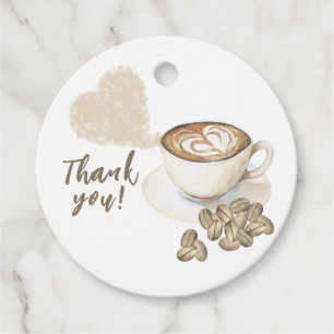 Coffee brewing Baby shower Thank you  Favour Tags